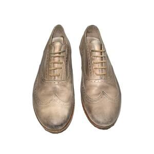 Sorel Madson Broque Wingtip Distressed Cream Oxford 9.5